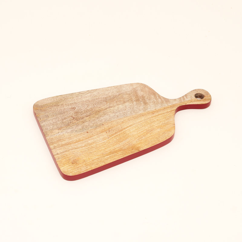Mango Wood Serving Board with Handle – Rectangular Wooden Chopping & Cheese Board, 40.6 cm
