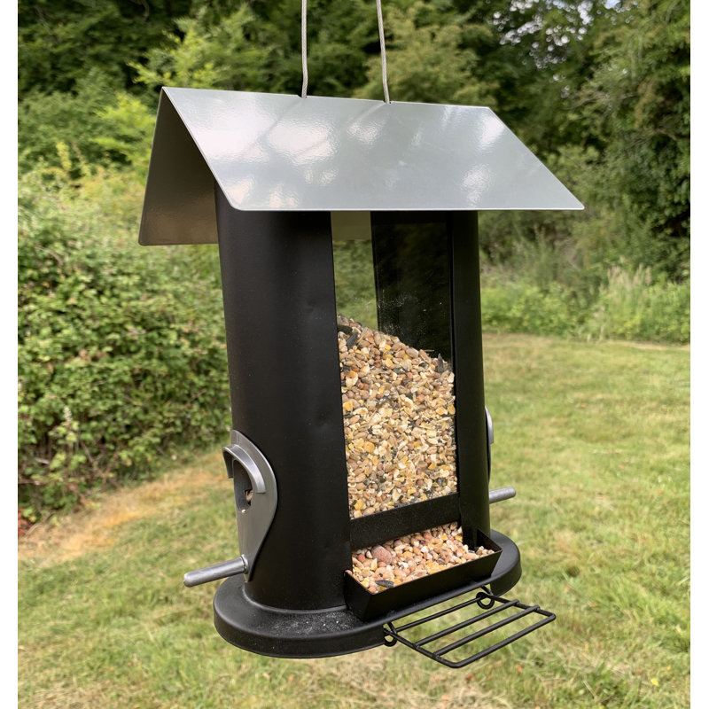 Frayed Metal Hanging Hopper Bird Feeder