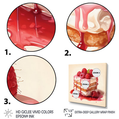 Raspberry Cheesecake Dessert Harmony - Desserts Wall Art