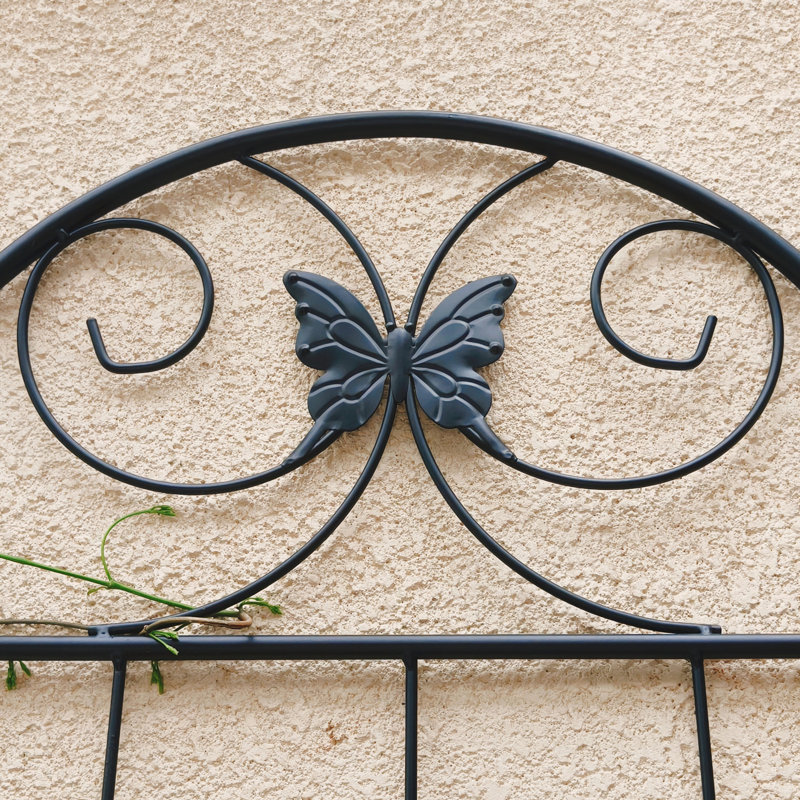 Ensemble de 2 treillis de jardin antirouille en métal 19,7 po, H 86,7 po x l 19,7 po x P 1 po