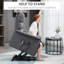 Fauteuil inclinable électrique avec massage par vibration, fauteuil inclinable en tissu pour personnes âgées avec télécommande, poches latérales, gris