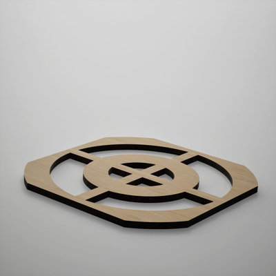 Panneaux muraux décoratifs en bois Sullivan, très petit, l 7 3/8 po x H 7 3/8 po x T 3/8 po, chêne blanc