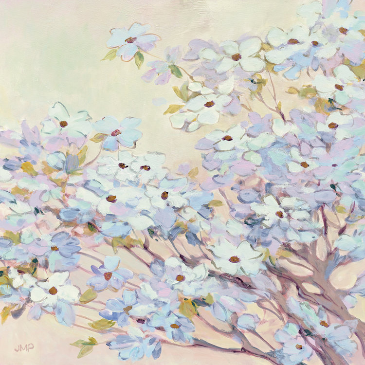 «Spring Dogwood I», reproduction d'art sur toile tendue, H 37 po x l 37 po x P 1,5 po, Toile tendue, Pas de tapis