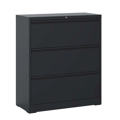 Office Storage Cabinet, File Cabinet With 3 Drawers, Filing Cabinet With Lock, Lockable Office Cabinet, Lateral Filing Cabinet For Storage