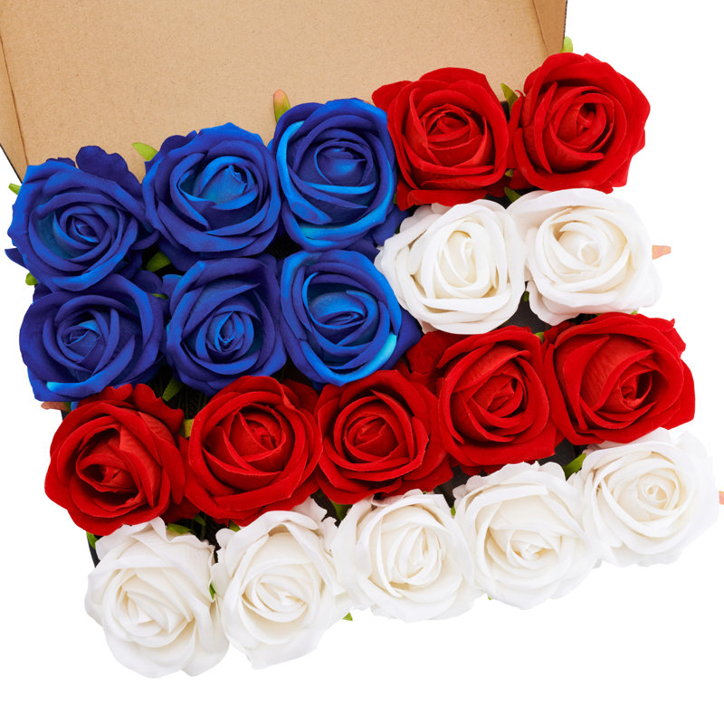 Drapeau américain, fleurs artificielles pour le 4 juillet