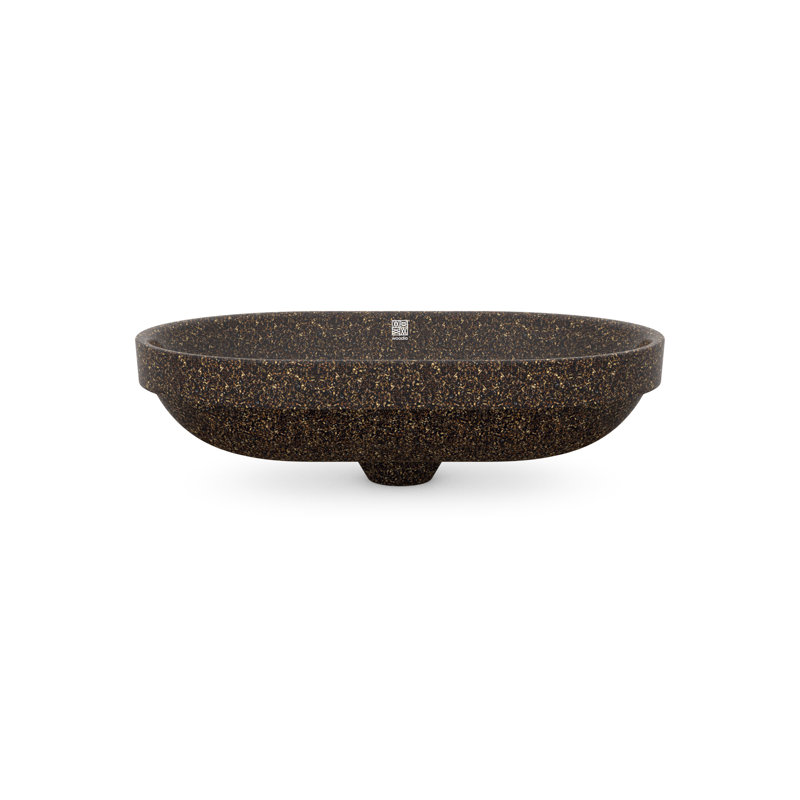 Woodio Soft60 15.748'' Wood Oval Bathroom Sink, Root