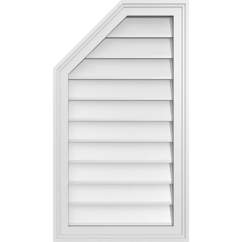 Évent en demi-octogone supérieur à montage en surface Signature, H 1,5 po x L 18 po x l 32 po