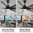Oversized 84 In. Supper Large Industrial Black Ceiling Fan with Light
