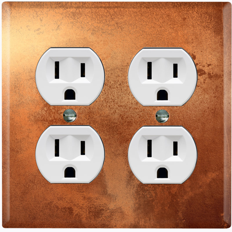 Patterned 2 - Gang Duplex Outlet Standard Wall Plate