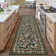 Aurelle Elegant Vintage Pomegranate Area Rug in Dark Green