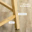 2 tabourets pivotants à hauteur de bar gris avec repose-pieds en bois massif et tabouret à boutons, siège pivotant à 180 °, gris, repose-pieds