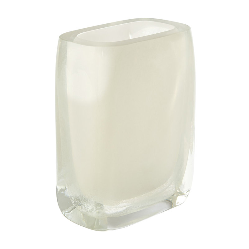 Borealis Vase, White, 9.75" H x 7.25" W x 4.5" D