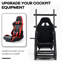 Le support de cockpit avec siège et télé Anman Racing Simulateur s'adapte à la Thrustmaster Logitech G923 G29 XBox, n'inclut pas le volant, les roues, les pédales et le frein à main Shifter