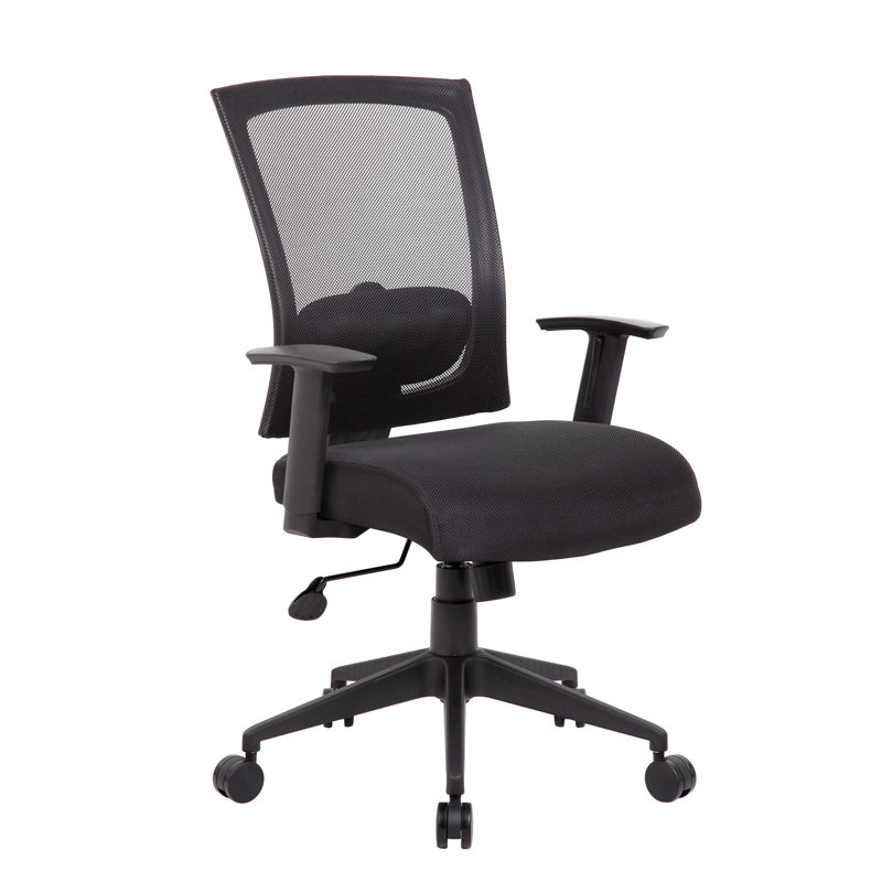 Black Mesh High Back Swivel Task Chair with Adjustable Arms