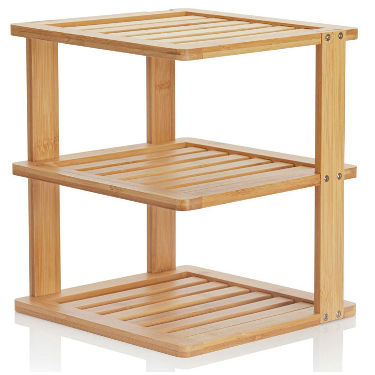 Latitude Run® Solid Wood Freestanding Bathroom Shelves