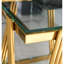 Table de bout carrée de 20 pouces, matériau en acier inoxydable doré avec verre trempé transparent, table de rangement de bureau à domicile et côté double couche pour le bureau, mode industriel-1612602440