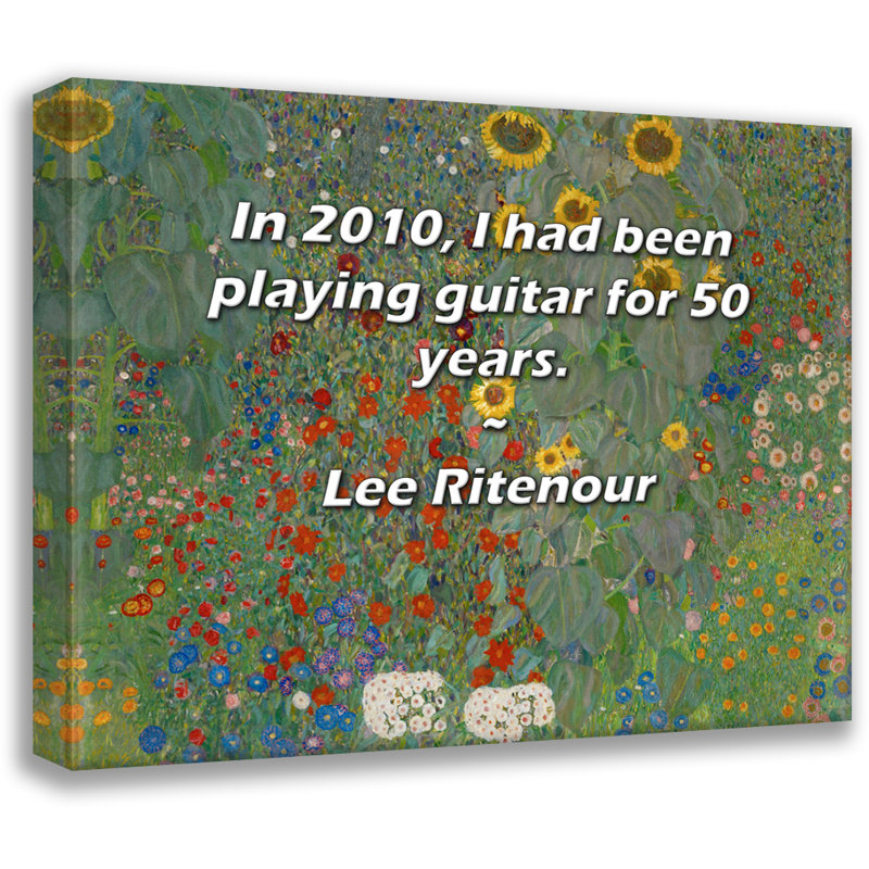 «Artsy Quote» par Lee Ritenour, toile tendue avec châssis, H 33 po x l 48 po