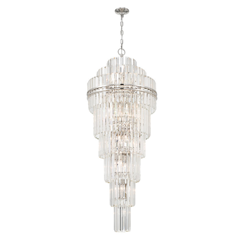 Lanndon 31 Light Chandelier, Polished Nickel