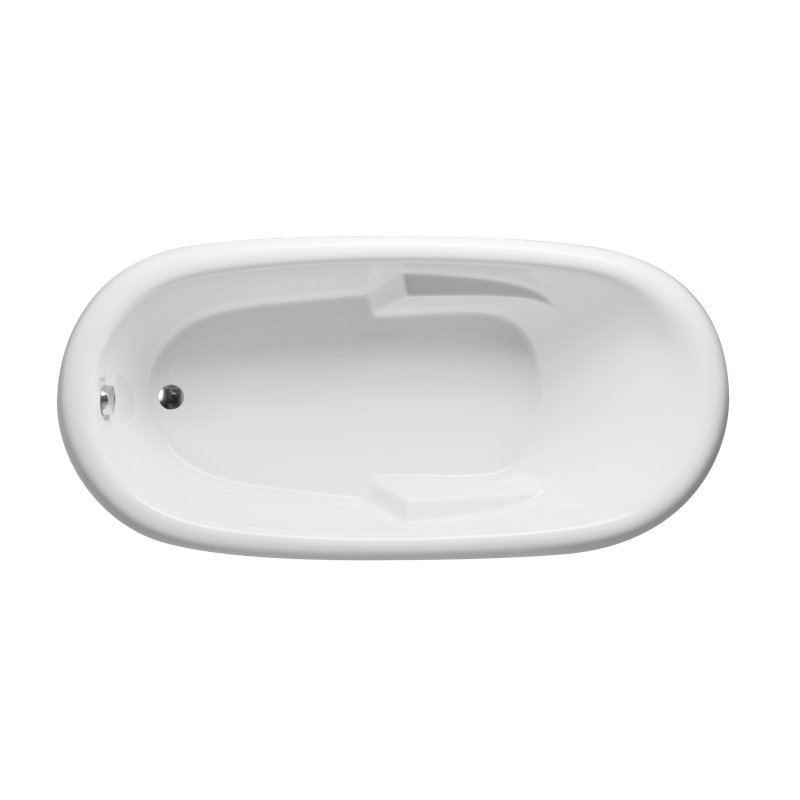 Arashi 72" x 40" Drop In Combination Acrylic Bathtub, White