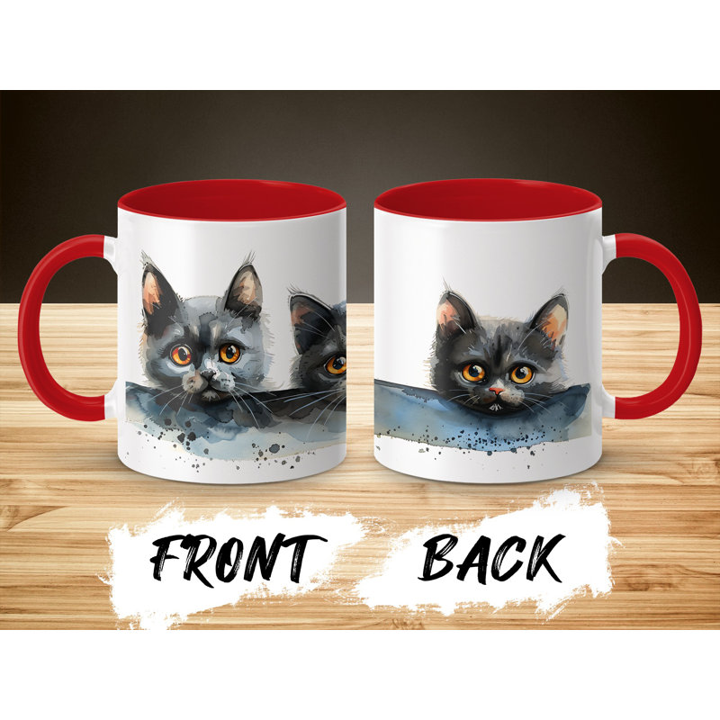 Ceramic Coffee Mug, 2, Red