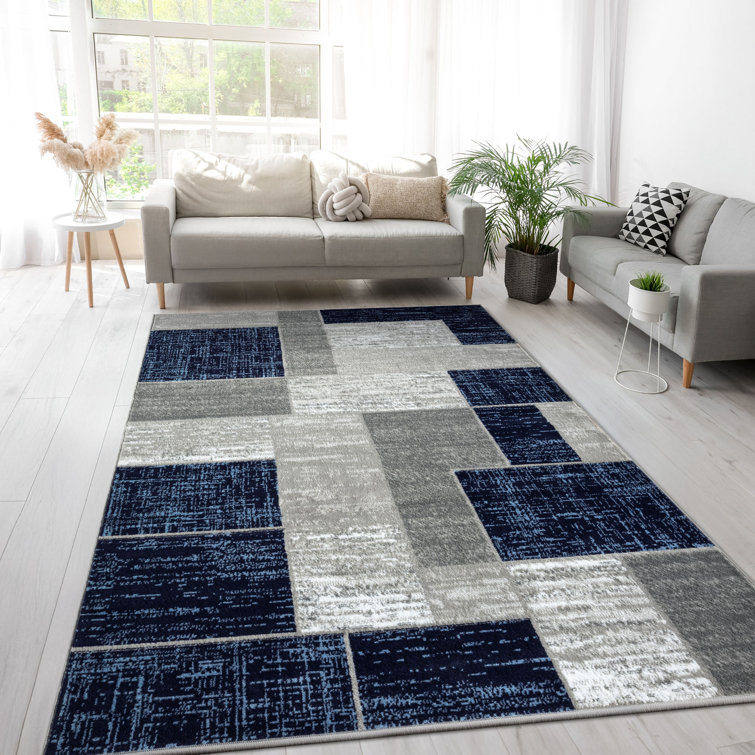Tapis gris / bleu Angharad