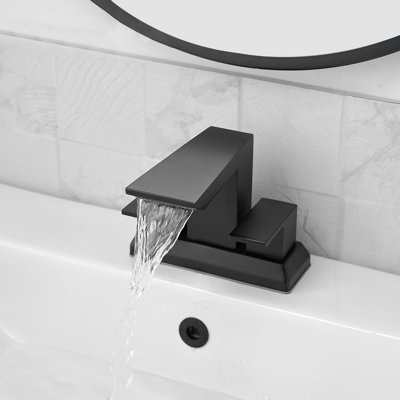 Centerset 2-handle Bathroom Faucet with Drain Assembly