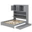 Lit plateforme en bois avec port USB, tête de lit et tiroirs de rangement-726434108