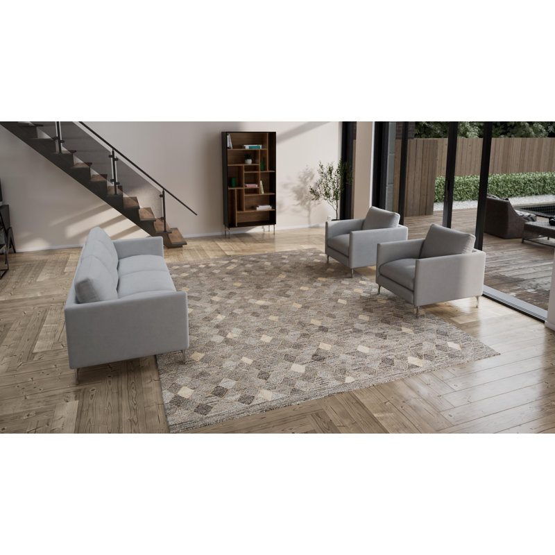 Gray Flatweave Wool Rug - 10'1" x 13'11"