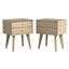 Table de chevet 2 tiroirs H 22 po Branquinha (ensemble de 2)-1741794736-1723944675