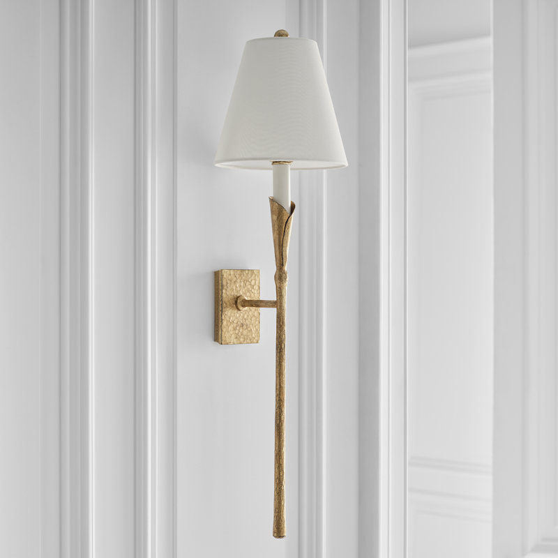Chapman and Myers Aiden Large Tail Sconce, Gilded Iron