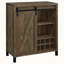Rustic Oak Sliding Barn Door Bar Cabinet