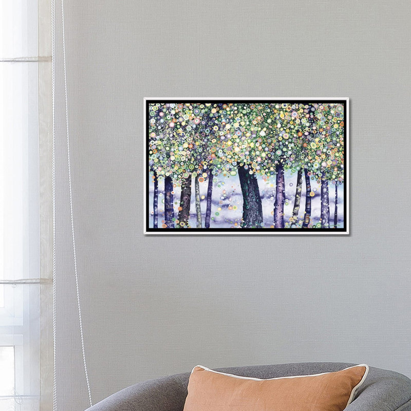 «Soiree» par Maggie Vandewalle - reproduction d'art, Toile blanche encadrée, H 18 po x l 26 po x P 1,5 po, Pas de tapis