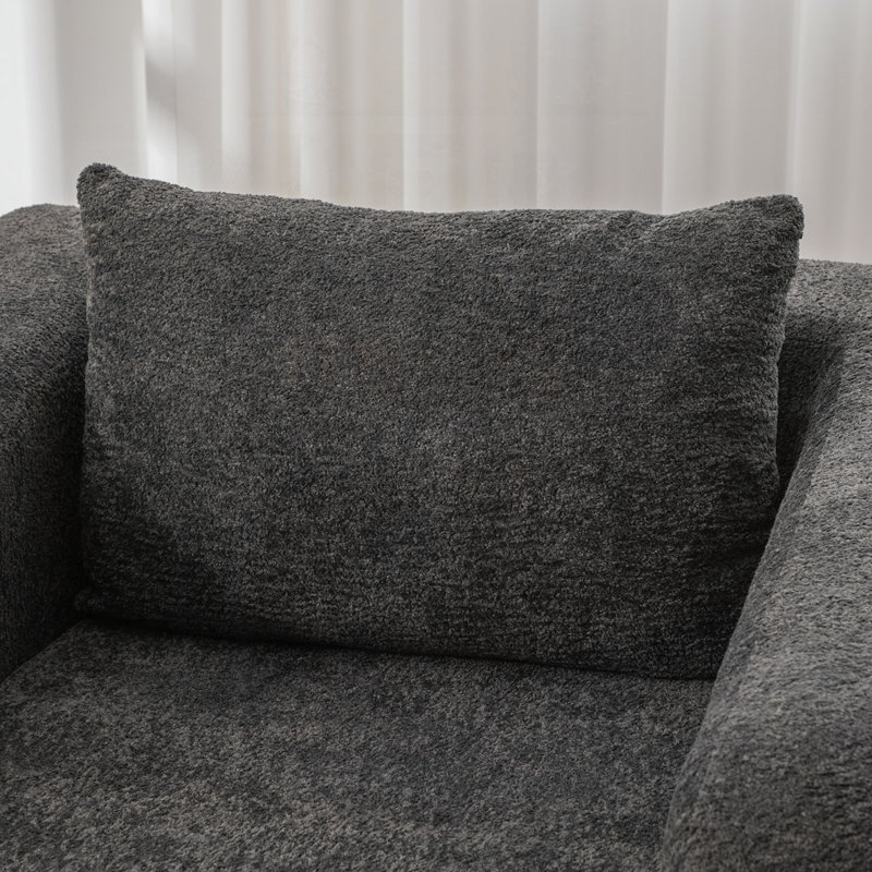 Fauteuil d'appoint pliable 40 po avec accoudoirs et dossier, Gris