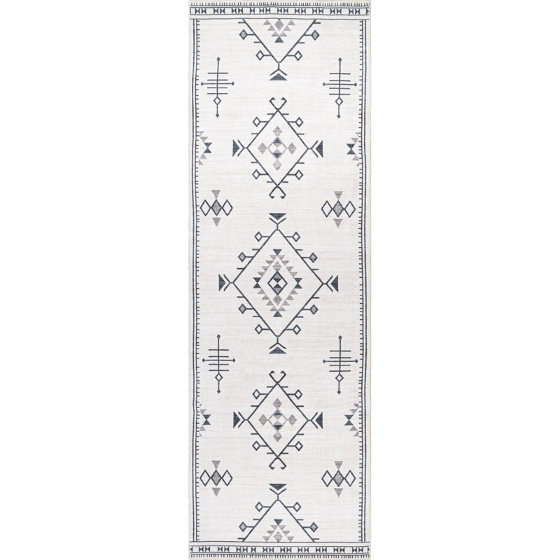 Tapis lavable à la machine Sofia Diamond, Tapis de couloir 2 pi 6 po x 8 pi