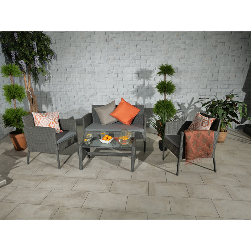  Conversation Set - Brown, Grey