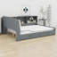Base de lit minimaliste en bois avec tête de lit, tablettes et tiroirs de rangement-129111285
