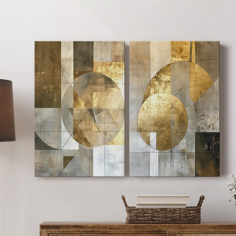 Toile tendue avec châssis ABSTRACT Series C-Premium, H 60 po x l 80 po