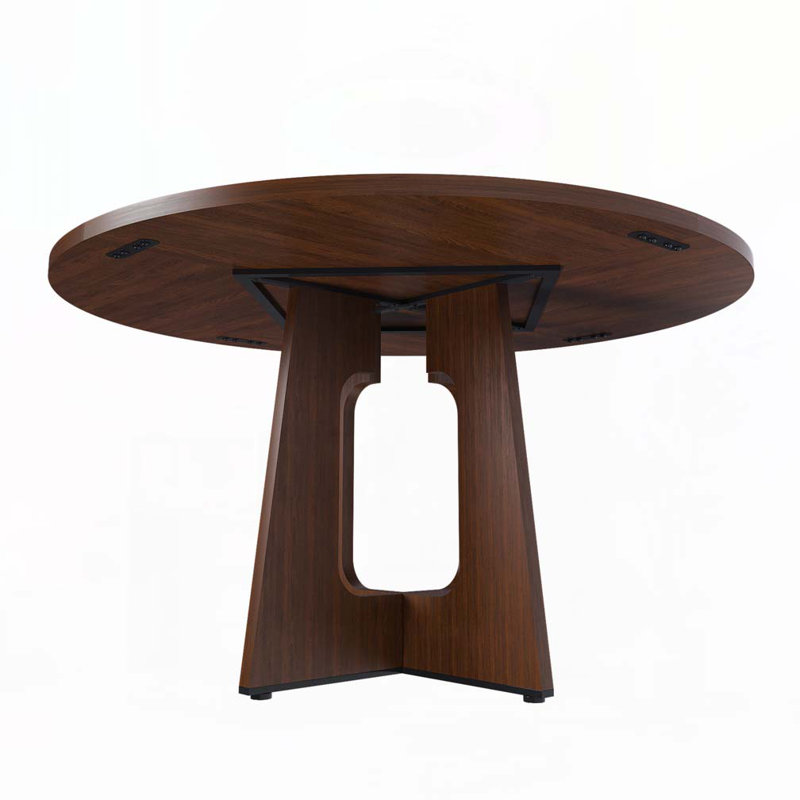 47.24" Round Dining Table,Farmhouse MDF Table