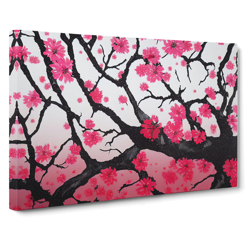 Delicious Cherry Blossom Tree Flowers - Wrapped Canvas, 40cm H x 60cm W x 3cm D
