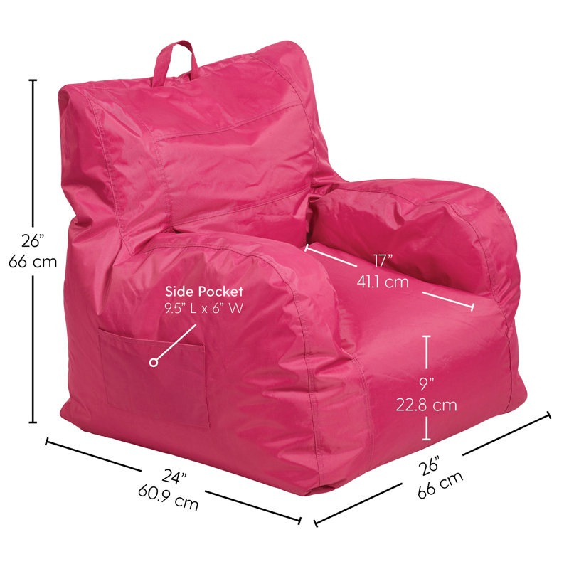 Cali Little Bear Bean Bag, Raspberry Nylon, Big