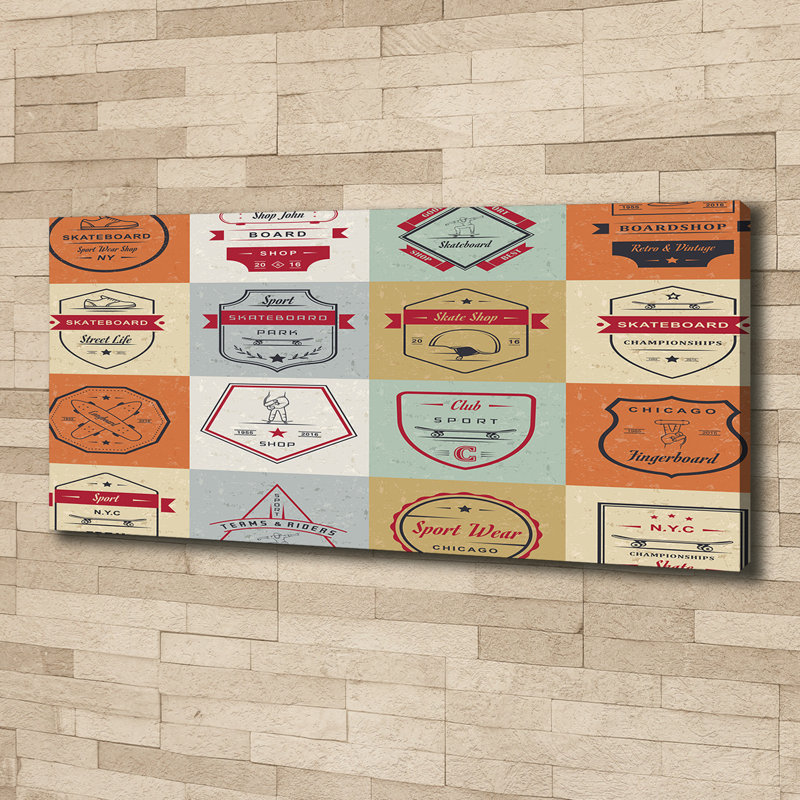 Skateboard Signs - Wrapped Canvas Print