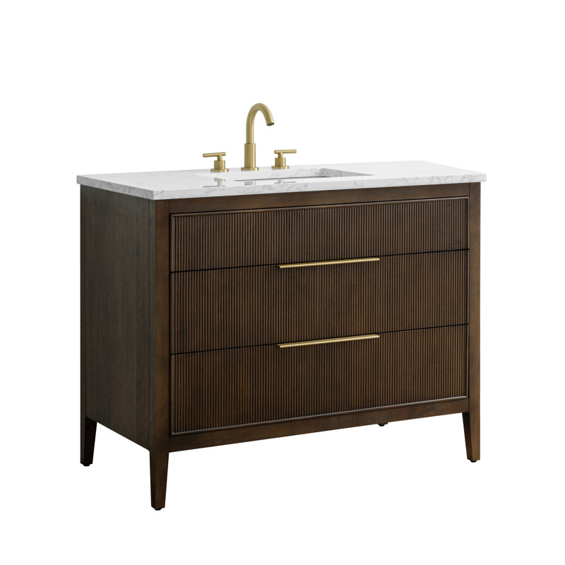 Emma 42" W Single Vanity, Chestnut Brown