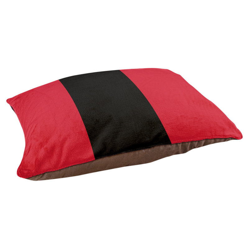 Coussin pour chien hockey Las Vegas, Petit (l 28 po x P 18 po x H 9,5 po), Rouge / noir / rouge
