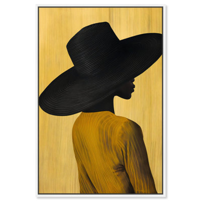 Affiche noire sur toile noire «I» par Art Remedy
