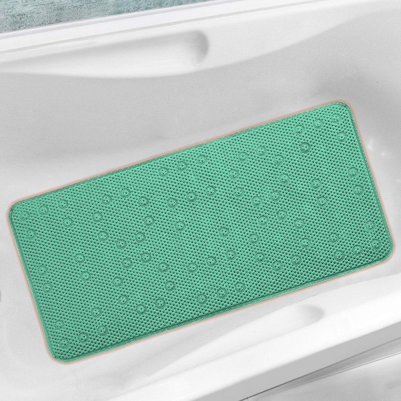 Tapis de douche antidérapant Azuela, Blanc, 3 pi x 1 pi 5 po