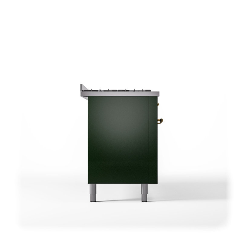 ILVE Nostalgie II Series 60 inch Dual Fuel Range with 9 Sealed Burners, Griddle (Solid Door), Natural Gas