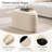 Anton 25.8" W Upholstered Asymmetrical Triangular Pebble Shaped Triangular Storage Ottoman-1816831075