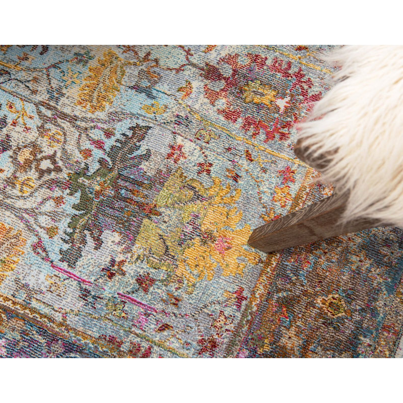 Oriental Indoor Rug, Rectangle 4'3" x 6'