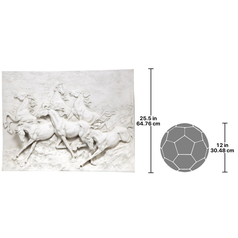 Wild Horse Stampede Wall Sculpture