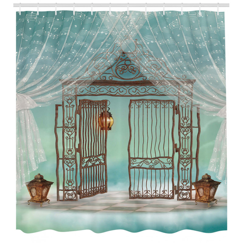 Shower Curtain with Hooks Included, 84" H x 69" W